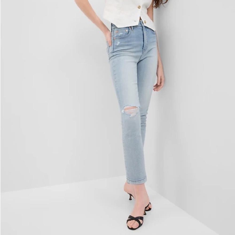 NWT GAP Women's Sky High Vintage Slim Light Wash Jeans 29 Tall 29T